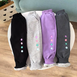 女孩长裤 110 加厚保暖休闲裤 儿童冬季 一条过冬 160女童三层夹棉裤