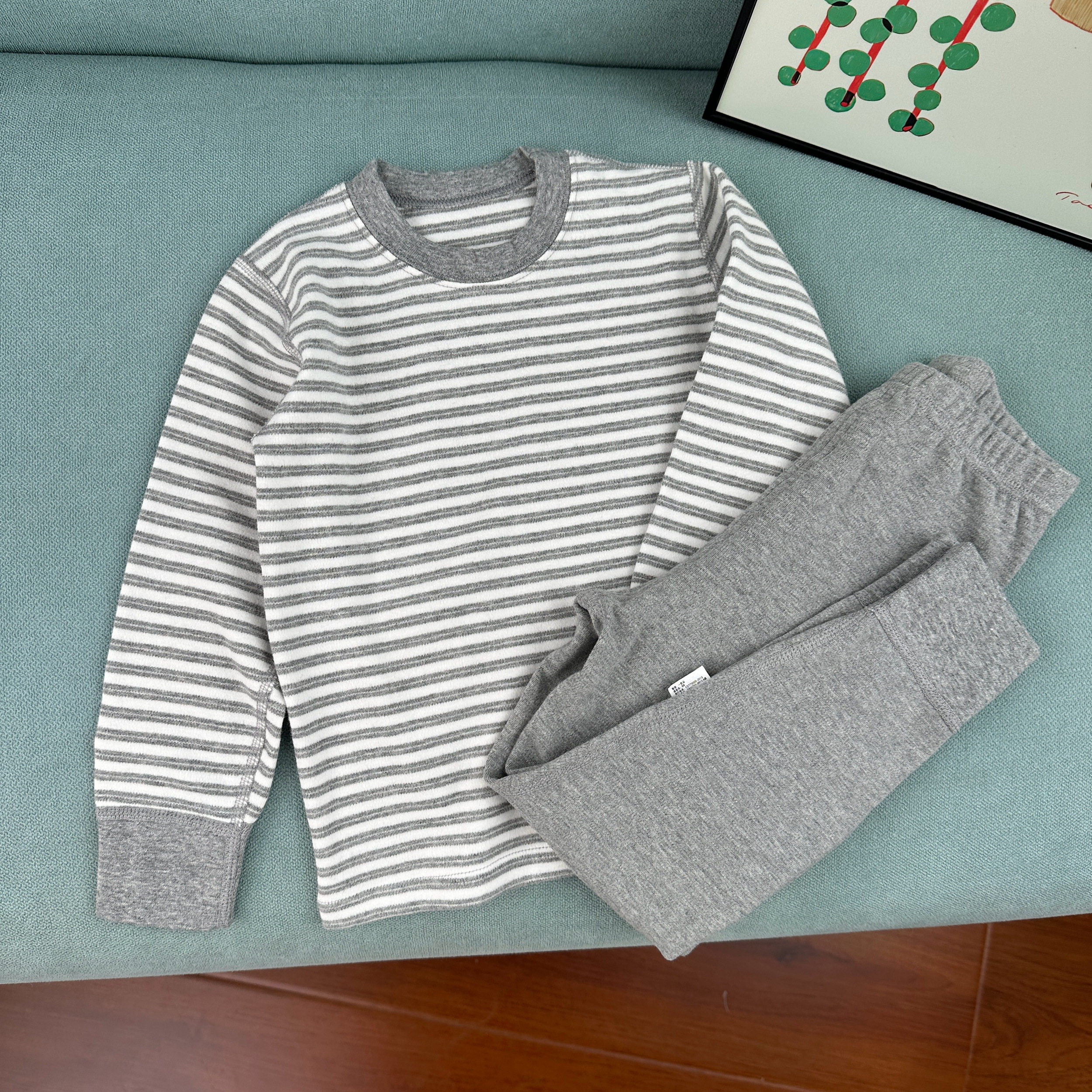 90-160男女童纯棉氨纶秋衣秋裤小圆领无骨带弹力打底套装棉毛衫,童装/婴儿装/亲子装,内衣套装,淘宝优惠券,粉丝福利购,淘宝优惠卷