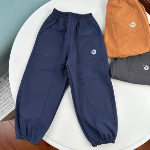 男女童秋冬户外长裤 120 子一体绒薄绒裤 三防梭织裤 170儿童运动裤