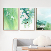 画家密码DIY数字油画填色手绘日式装饰画北欧小清新简约中式山水