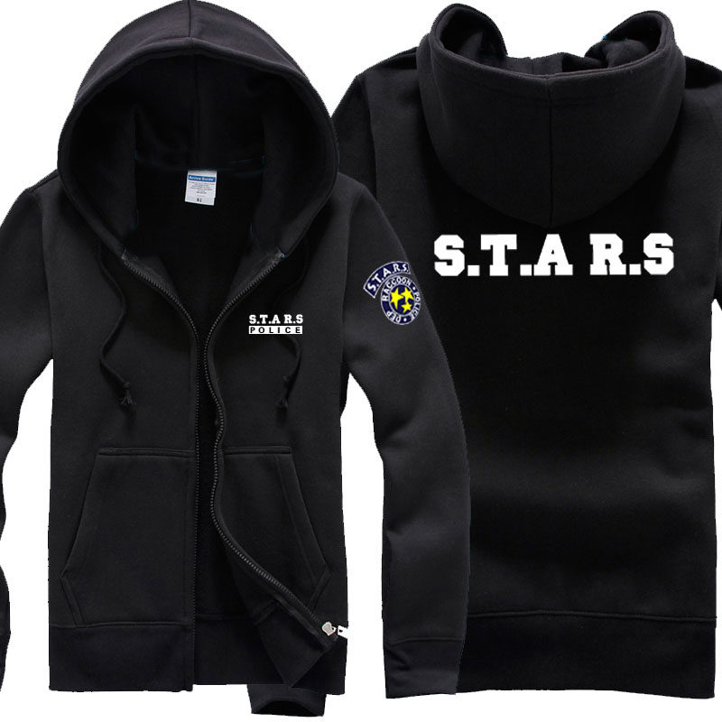 新款生化危机保护伞小队STARS开衫拉链卫衣秋冬外套欧美潮牌大码