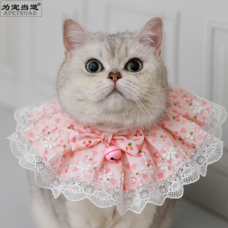 猫咪项圈猫项链围脖布偶装饰狗狗饰品配饰蝴蝶结铃铛可爱宠物用品