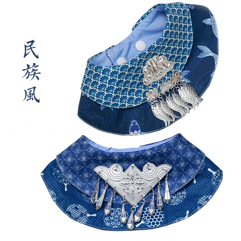 民族风宠物围兜复古国潮风