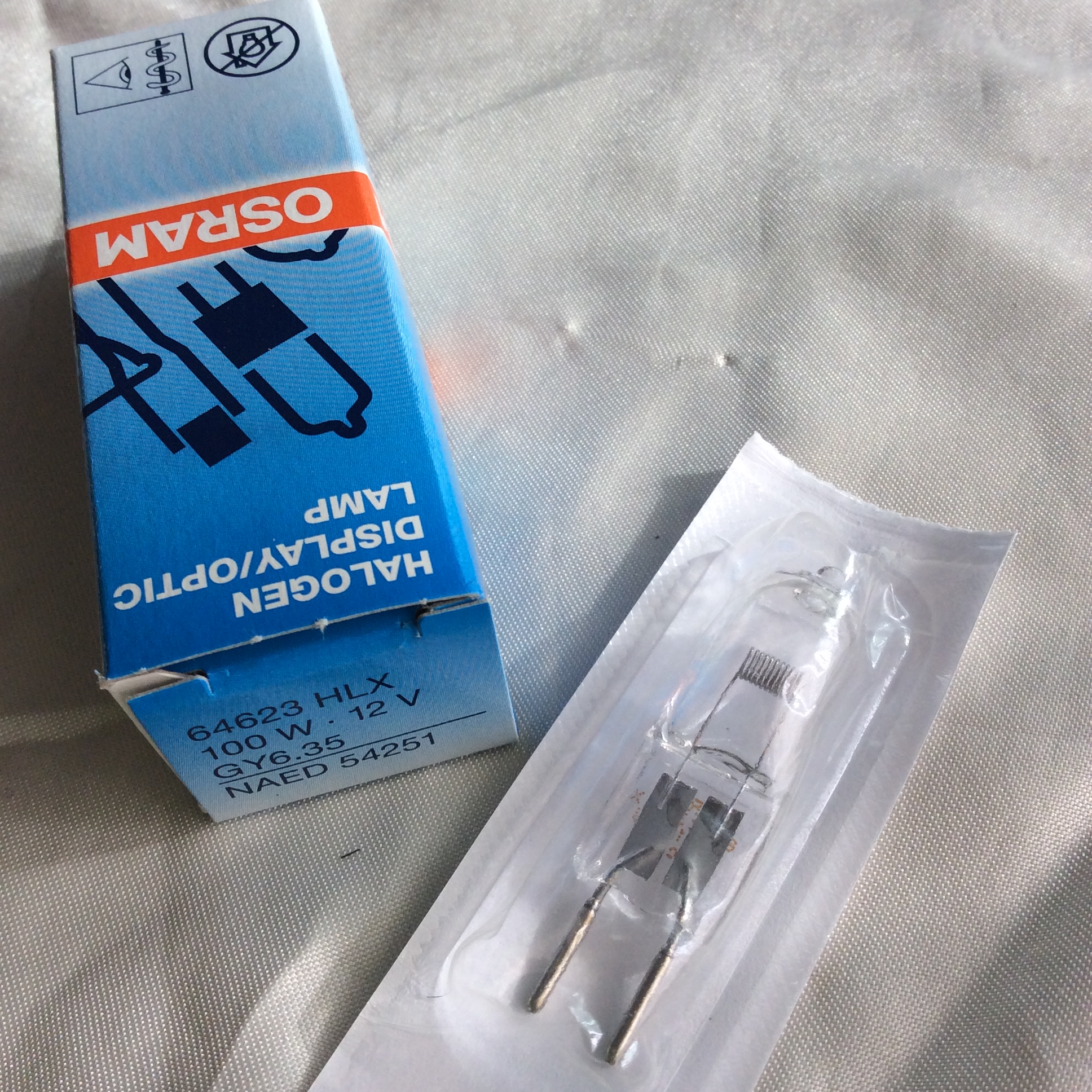 正品墨西哥进口欧司朗HLX 64623 12V100W卤素米泡蔡司显微镜灯泡