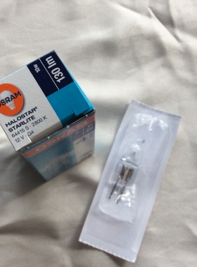 正品原装德国进口OSRAM欧司朗64415S12V10W竖丝光学仪器灯泡米泡