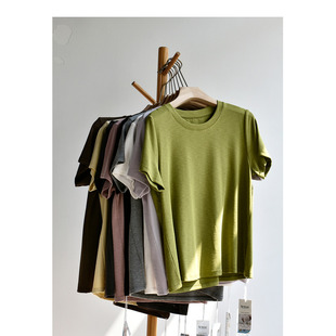 大码 T恤衫 圆领莫代尔棉简约短袖 新款 超弹基础款 26夏季