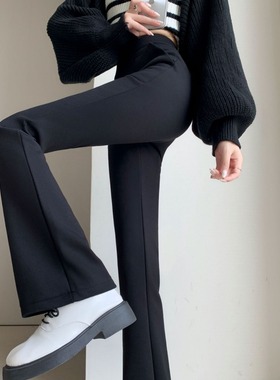 【微喇超模裤】微喇超模裤3.0春季女装新锦棉微喇叭长腿休闲裤子