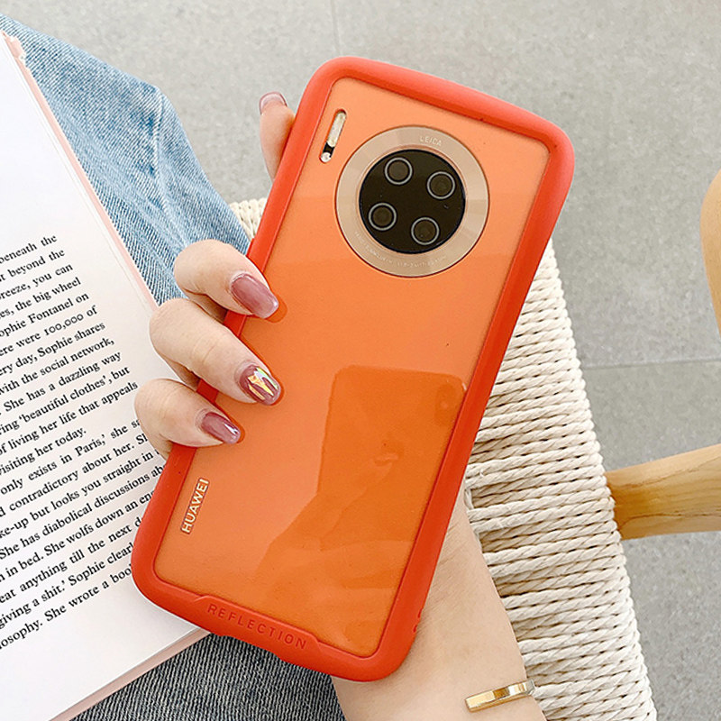 适用华为mate30pro素皮手机壳女款mate30小蛮腰防摔mate50全包软硅胶mate40pro透明mate60pro个性网红
