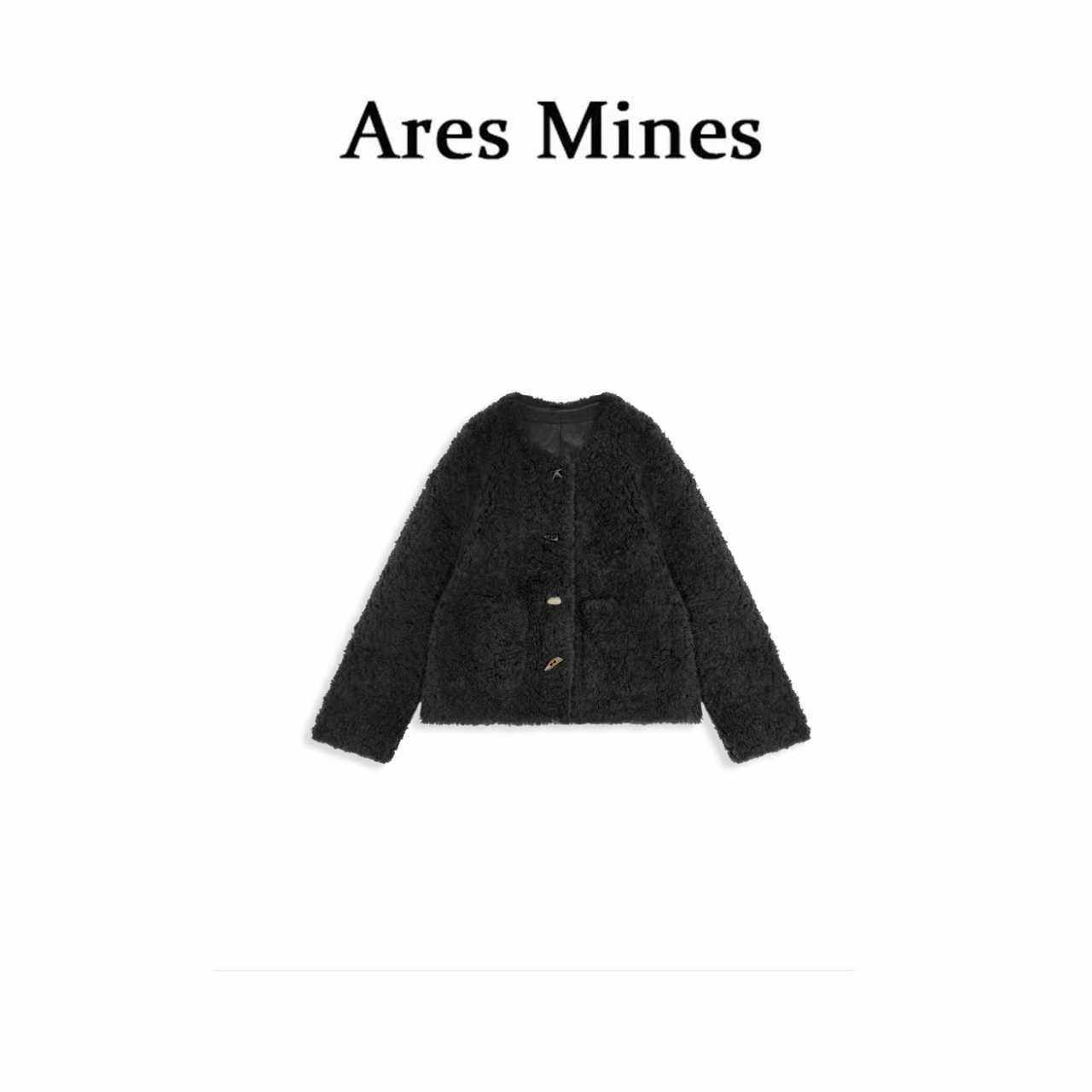 【盛朗熙Ares Mines】绒绒暖意 温柔风秋冬皮毛一体短款皮草外套