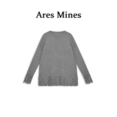 许你清风 盛朗熙AresMines 满分wool镂空钩花针织纯色打底毛衣