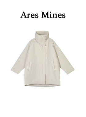 【盛朗熙AresMines】晨雾百合 冬季保暖白鸭绒蝙蝠式中长款羽绒服