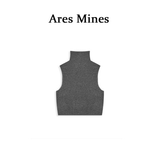 【盛朗熙Ares Mines】微风呢喃 叠穿神器简约高领无袖针织背心女