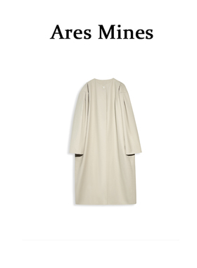【盛朗熙Ares Mines】秋季新款  简约宽松纽扣纯色直筒风衣