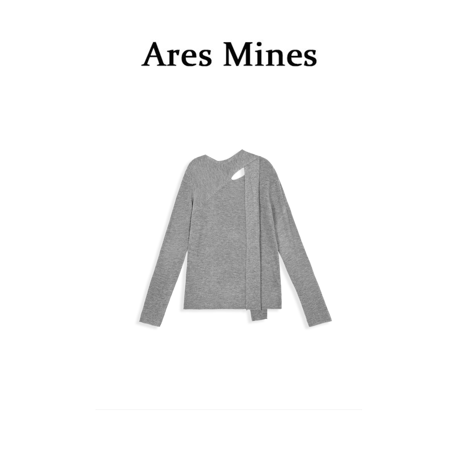 【盛朗熙Ares Mines】设计师风 设计感慵懒松弛绑带设计长袖罩衫
