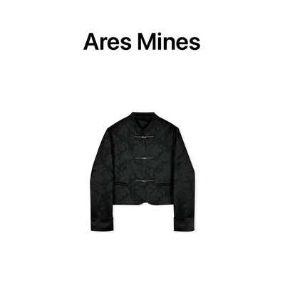 【Ares Mines】极简复古 新中式提花银扣西装外套