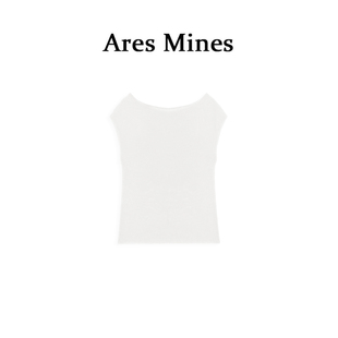 立体剪裁圆领宽松显瘦针织短袖 灵光妙想 上衣 盛朗熙AresMines