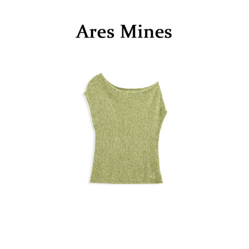【盛朗熙Ares Mines】莫兰迪色 文艺森系风朦胧纱感无袖针织衫夏