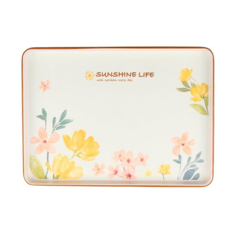 五和正品加深长方形托盘餐厅食品盘子收纳整理托盘生如夏花餐盘,餐饮具,餐用托盘,淘宝优惠券,粉丝福利购,淘宝优惠卷