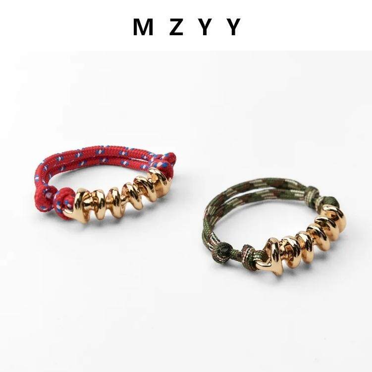 MZYY 24年新款彩色绳子简约小众组合手链 ZARA