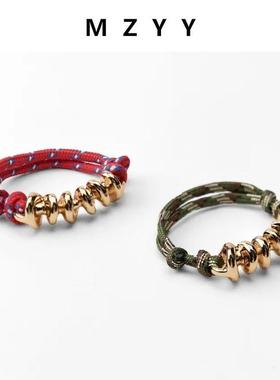 彩色绳子简约小众组合手链ZARA