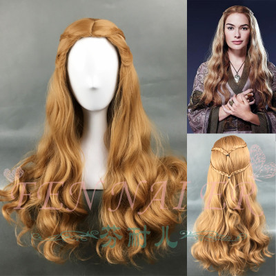 taobao agent Fenny's brown power game ice and the song of fire queen COS rolls foreign trade female role -playing wigs