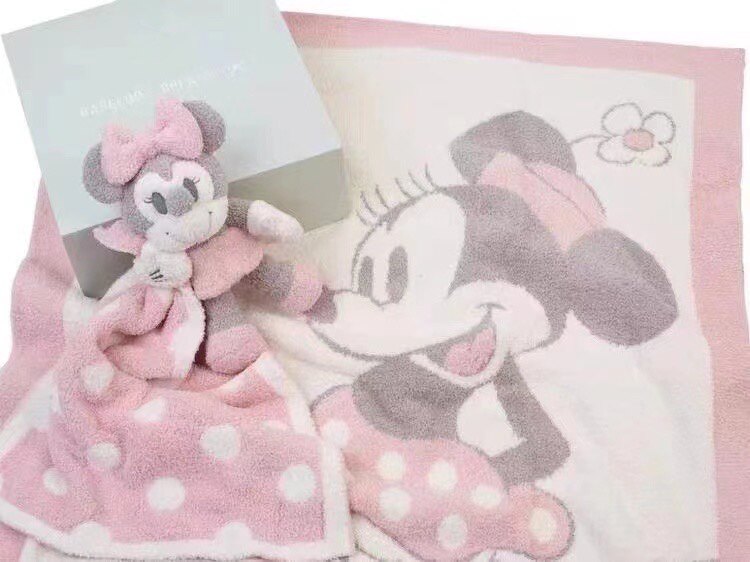 授权经销美国正品barefoot dreams 米奇米妮童毯、安抚巾礼盒套装
