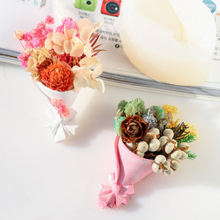diy香薰石膏制作 馥蕾 小花束硅胶模具可粘贴花朵车载风口夹香氛