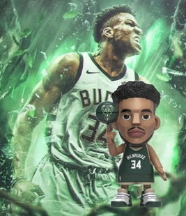 王牌化身星耀字母哥 手办盲盒收藏公仔阿德托昆博 NBA篮球官方正品