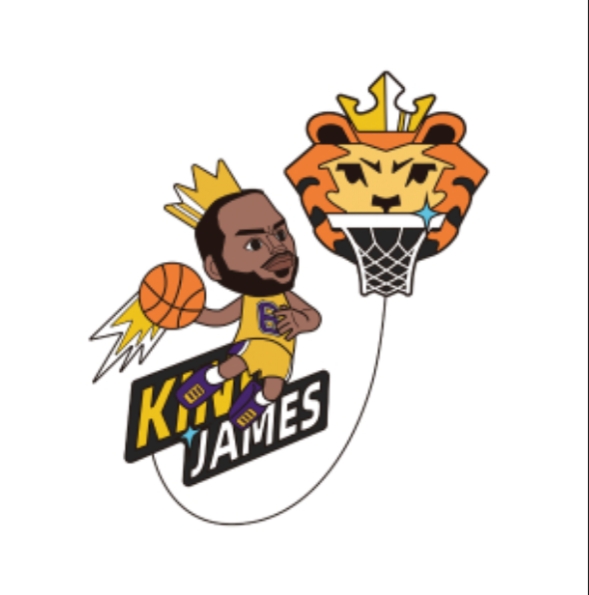 全新正品 王牌化身詹姆斯徽章定制周边 NBA篮球球星James胸针收藏