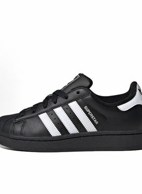 ADIDAS阿迪达斯SUPERSTAR经典贝壳头新品黑白运动休闲板鞋JI0079