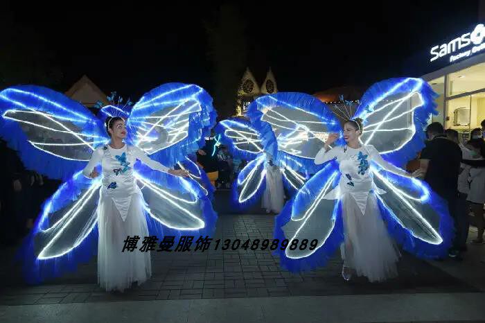 新款景区LED背夹巡游服装景区海洋公园巡游服装商场派对巡游服装