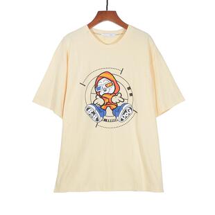 2025新款 t恤女装 宽松落肩袖 短袖 81052 秋季 上衣简约打底衫 纯棉短袖