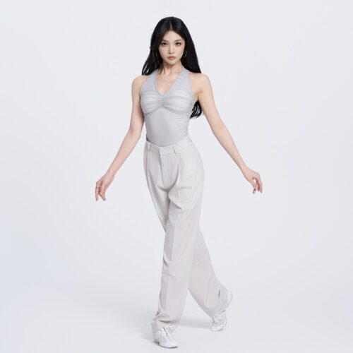 WAVE未午拉丁舞服新款高级成人练功服吊带背心高腰西裤训练服套装