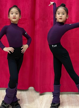 【正品】CLW拉丁舞服女童新款秋冬长袖高龄上衣修身长裤套装少儿