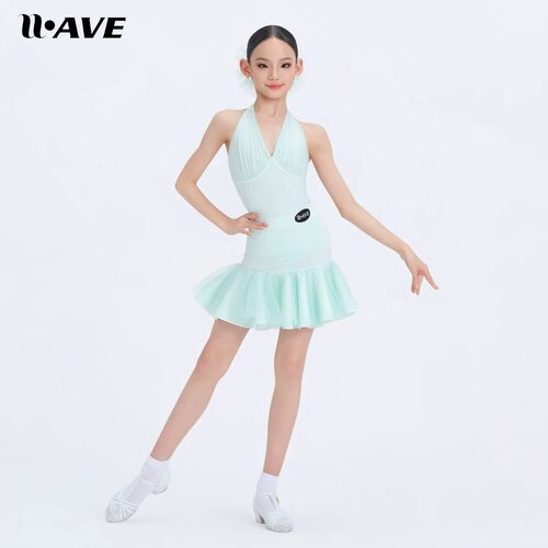 【正品】WAVE未午新款拉丁舞服女童【天鹅颂歌】练功服儿童套装