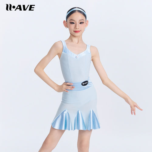 【正品】WAVE未午2026新款拉丁舞服女童【冰镜星语】练功服套装夏
