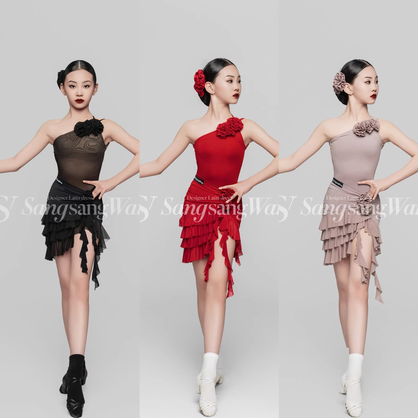 sswang拉丁舞服蛋糕裙套装