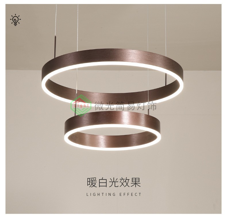 北欧客厅个性卧室灯现代简约led餐厅吊灯别墅楼梯三头圆形大吊灯