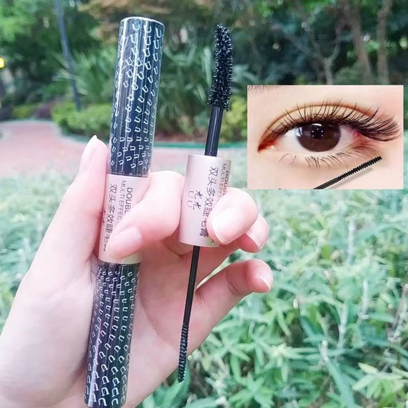 双头睫毛膏浓密纤长根根分明不晕染防水防汗极细刷头卷翘不易脱