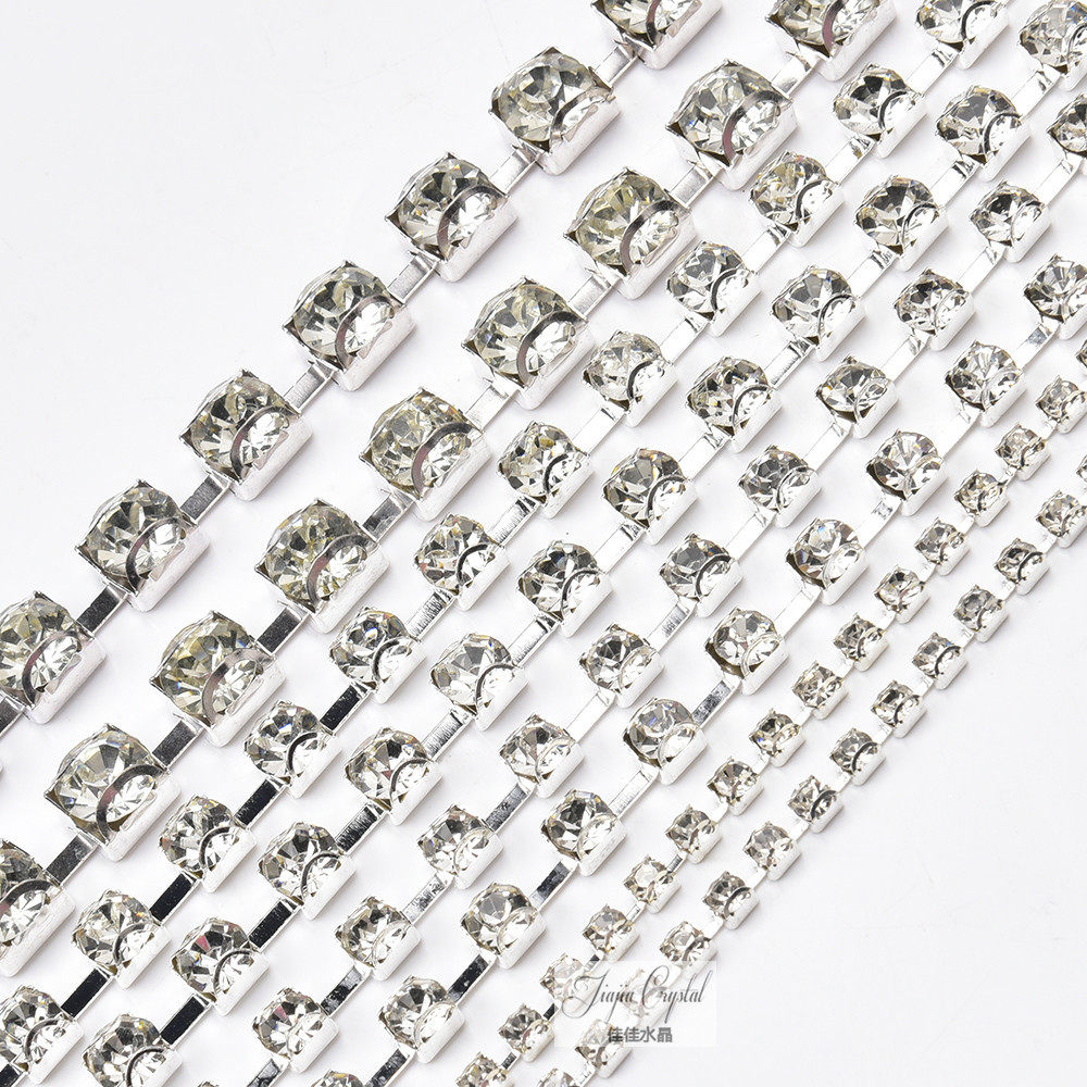 FACTORY DIRECT  S 2-8MM BINAURAL D-TYPE EAR CLAW THIN CHAIN ANTI-HOOK RHINESTONE THIN CHAIN DIY JEWELRY APPAREL ACCESSORIES