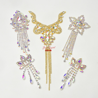 AB彩玻璃水钻烧焊流苏钻花diy