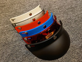 复古摩托车电动车帽檐三扣式 饰遮阳防晒小盔体半盔帽沿 盔机车盔装