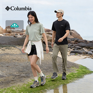 Columbia哥伦比亚26新款户外男女同款吸湿速干修身短袖T恤AJ1419