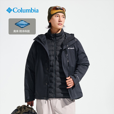 Columbia羽绒内胆三合一冲锋衣男