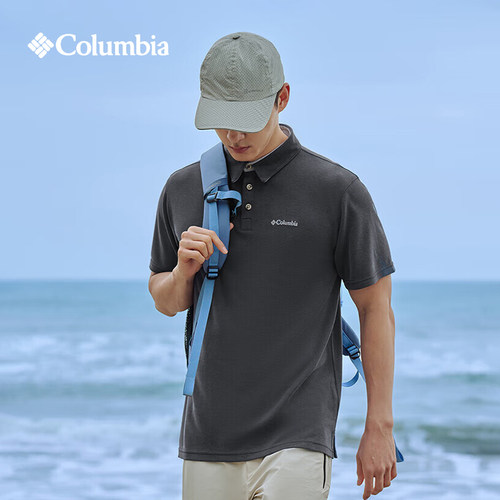 Columbia户外休闲透气Polo衫男
