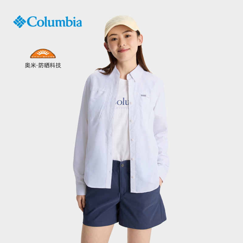 哥伦比亚防晒旅行休闲长袖衬衫女