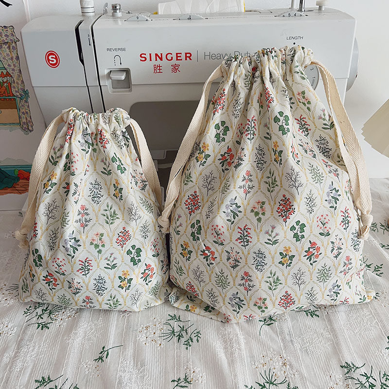 森小姐自制 复古花束收纳袋薄 纸巾洗脸巾防尘袋内衣内裤旅行布袋,收纳整理,其他收纳袋,淘宝优惠券,粉丝福利购,淘宝优惠卷