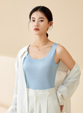 100%桑蚕丝女薄款背心内搭打底