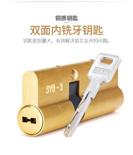 金点原子锁芯防盗门家用C级锁芯双面叶片成都地区当天安装大门锁