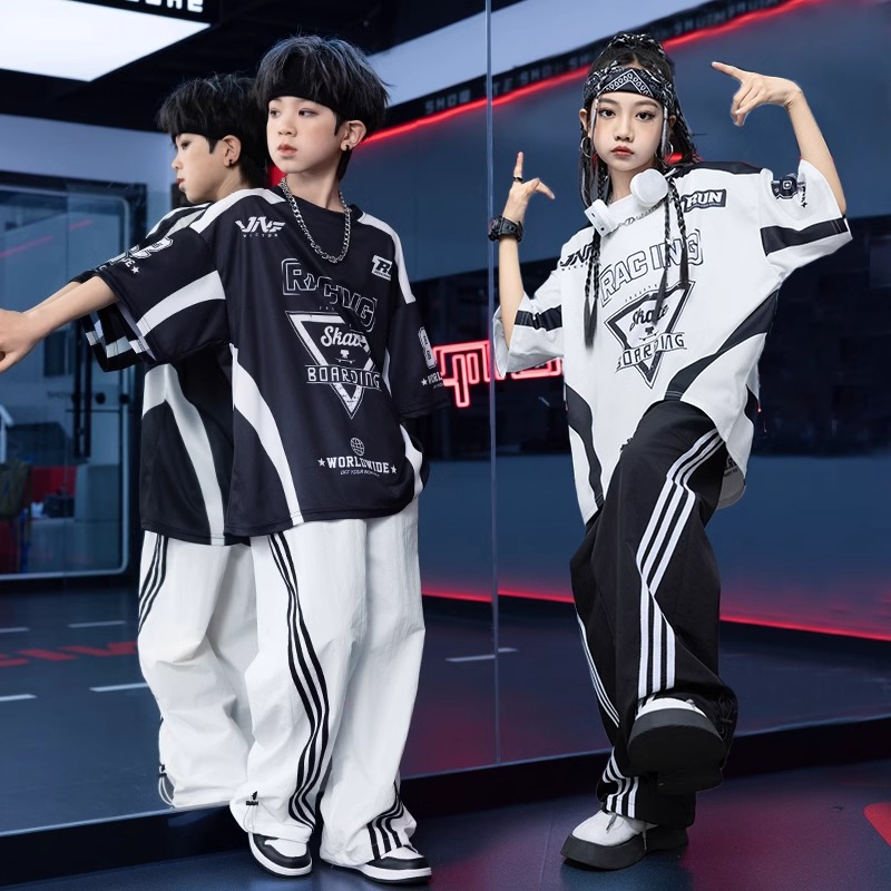 街舞儿童潮服hiphop童装架子鼓演出服男童嘻哈潮服女童舞蹈表演服
